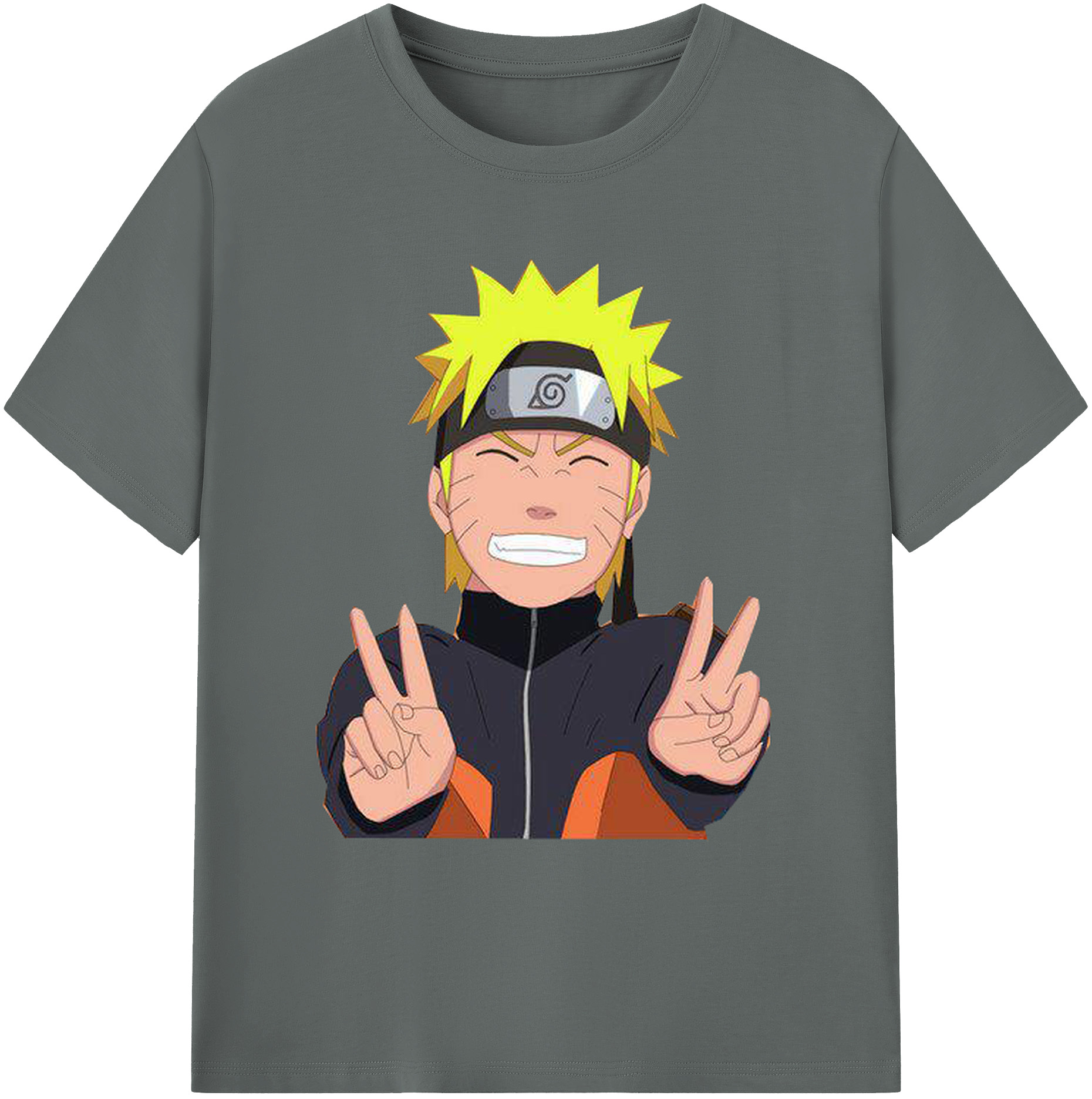 （画像用） NARUTO -ナルト- うずまき ナルト Uzumaki Naruto 綿100％ メンズ半袖Tシャツ｜肌触りやわらか＆通気性
